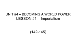 Lesson 4-1 Imperialism