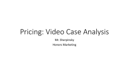 Pricing Case Studies: Videos