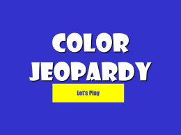 cool color jeopardy