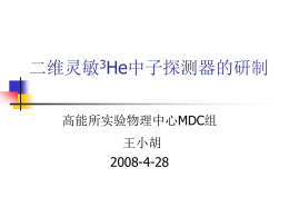 二维灵敏He-3中子探测器的研制(080428).ppt