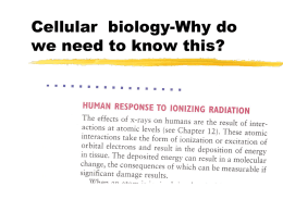 Cellular biology /Intro to radiation biology