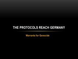 Presentation, Chapter 6 - Warrant for Genocide (Erdoan Muca).pptx
