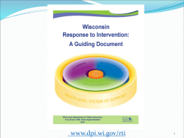 WI RtI: Vision and Guidance