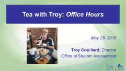 May Tea with Troy PowerPoint