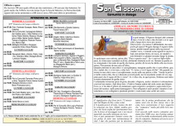 Leggi il Foglietto Parrocchiale - Parrocchia di San Giacomo