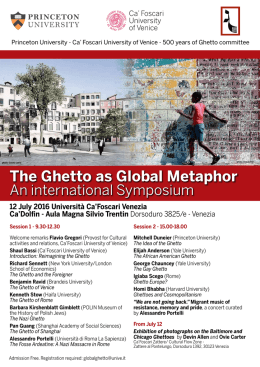 The Ghetto as Global Metaphor