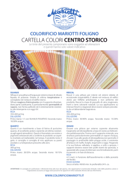 Mazzetta Cartella Colori Centro Storico Colorificio Mariotti Foligno