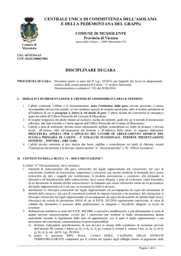 Disciplinare - Regione Veneto