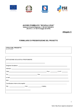SCUOLA VIVA FORMULARIO ALLEGATO C