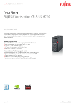 Data Sheet FUJITSU Workstation CELSIUS M740