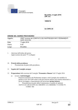 10906/16 don/gez/S 1 GIP 1B 1. Adozione dell`ordine del giorno