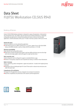 Data Sheet FUJITSU Workstation CELSIUS R940