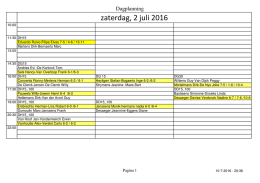 Dagplanning 2016 - Borsbeek Tennis Club