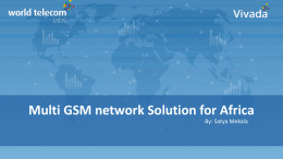 Vivada multi GSM network Solution 2015