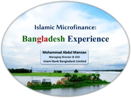 Mohammad Abdul Mannan - Islamic Microfinance- Bangladesh Experience