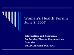 Women's Health Forum