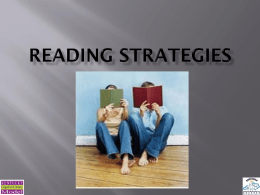 Reading Strategies Training Module