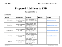 Proposed Additions to SFD   by Phillip Barber (Huawei)      11-12/0158r2
