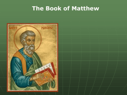Matthew Prophecy Sermon PPT