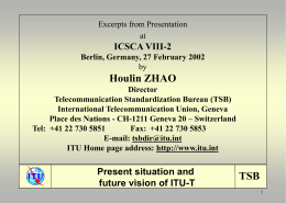 TC-20020308-034_ITU Presentation Fora Mr Zhao.ppt