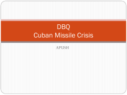 Cuban Missile Crisis DBQ Prompt