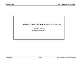 84097A-WINForum & Unlicensed Spectrum95.ppt