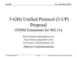 01758W-5Ghz Unified Protocol (5-UP) Proposal Phase 2.ppt