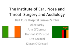 The Institute of ENT and Audiology in Zambia (p.24)