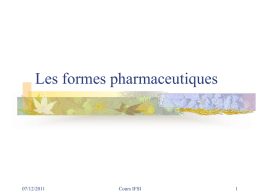 cour n3les formes pharmaceutiques
