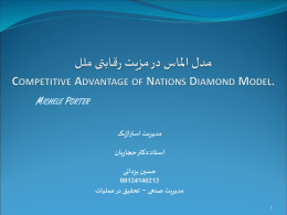 مدل الماس در مزیت رقابتی ملل - نسخه پاورپوینت (ارائه کلاسی)