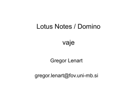 Predstavitev Lotus Notes Domino