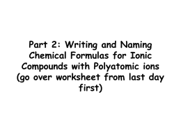 part 2.writing chemical formulas for ionic compounds