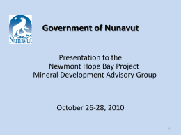 GN Overall Presentation - Newmont MDAG - oct 2010.ppt
