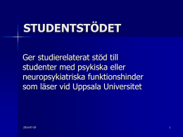 Studentstödet - Uppsala Akademiska sjukhuset
