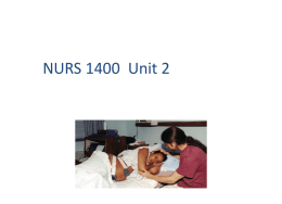 NURS1400/NURS 1400 Unit 2.pptx