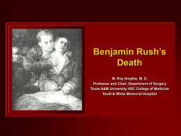Grand Rounds - "Benjamin Rush's Death"