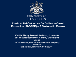 WCDEM 2013 - Phoebe Systematic Review (24 May 2013)