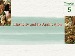 Chapter 5 - Elasticity and its application