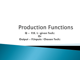 Production Functions - Graphs 3D - 2D