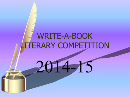 2014 Write-A-Book Power Point