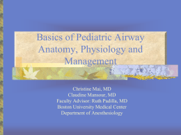 18 Basics of Pediatric Airway Anatomy Physiology and Management