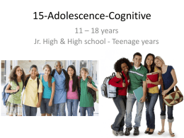 15 AdolescenceCognitive