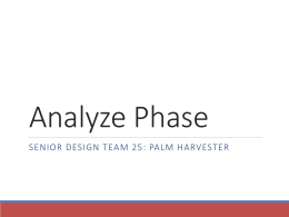 Analyze Phase Presentation