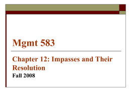 Mgmt 583 Chapter 12 Impasses & Strikes.ppt