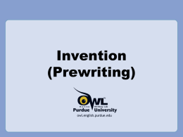 Purdue Owl Brainstorming Powerpoint