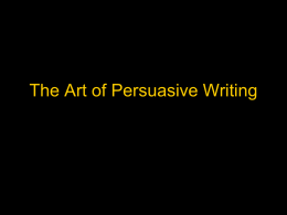 persuasive writing PowerPoint