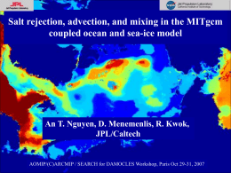 Salt rejection, advection, and mixing in the MITgcm coupled ocean and sea ice model