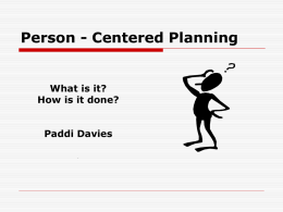 Person-Centered Planning