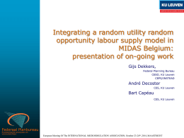 Integrating a random utility random opportunity labour supply model in MIDAS Belgium: presentation of on-going work