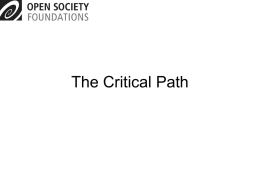 Introduction to the Critical Path-BD